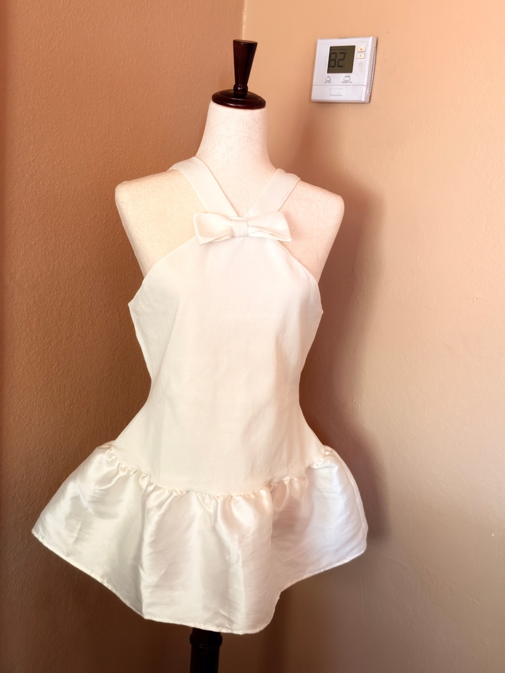 H&M Bow Detail top white